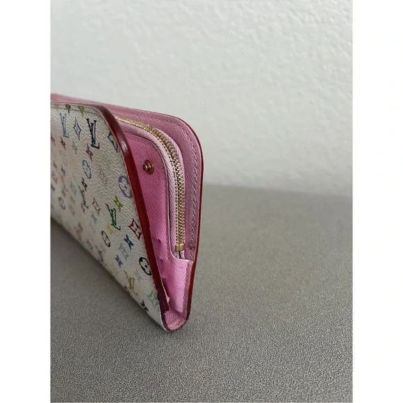 Louis Vuitton Murakami Zip Around Wallet Clutch Case